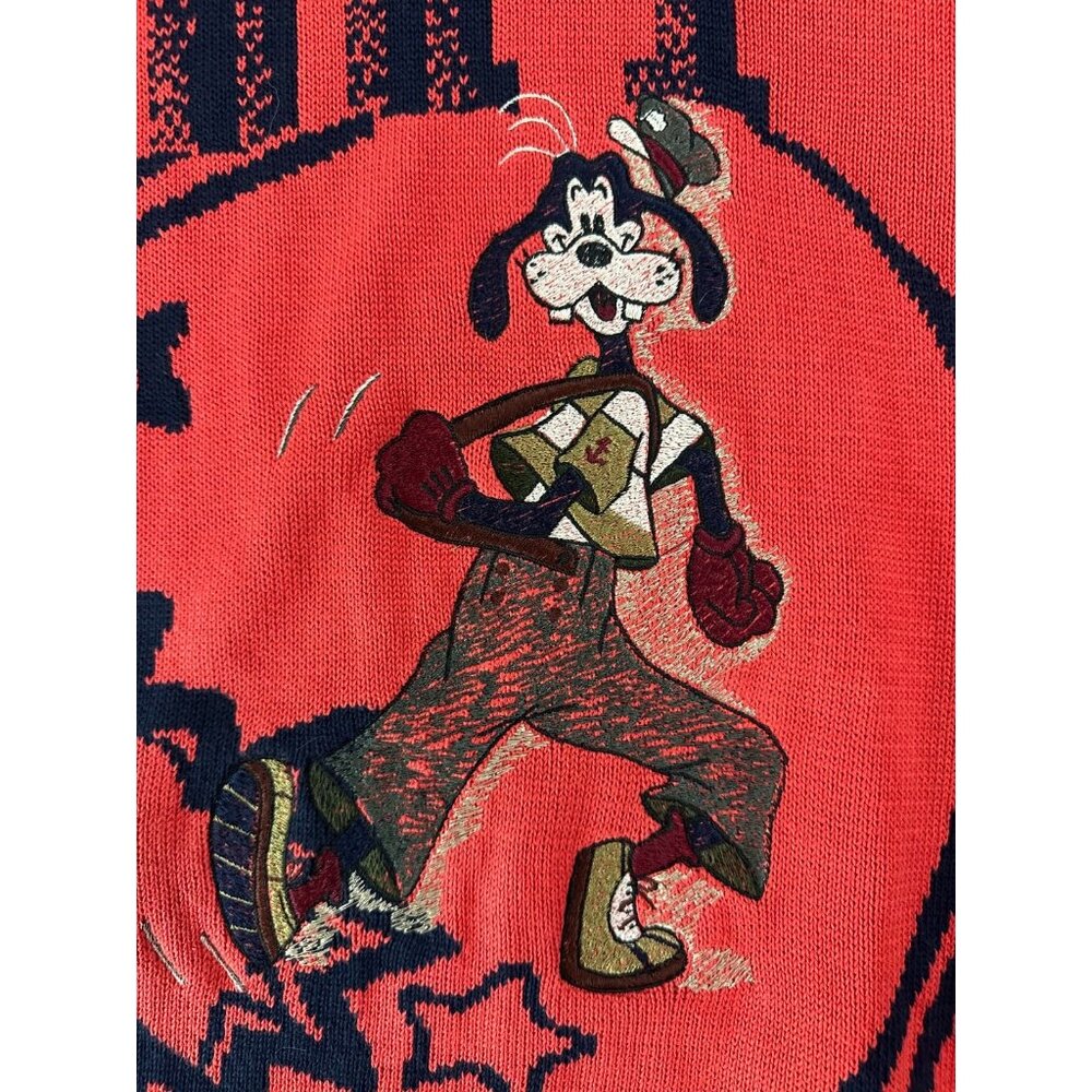 Iceberg knit embroidered Goofy Dog Walt Disney Sweater Size L Rare Vintage Italy